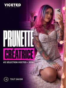 Prunette, créatrice OnlyFans française tatouée et altgirl